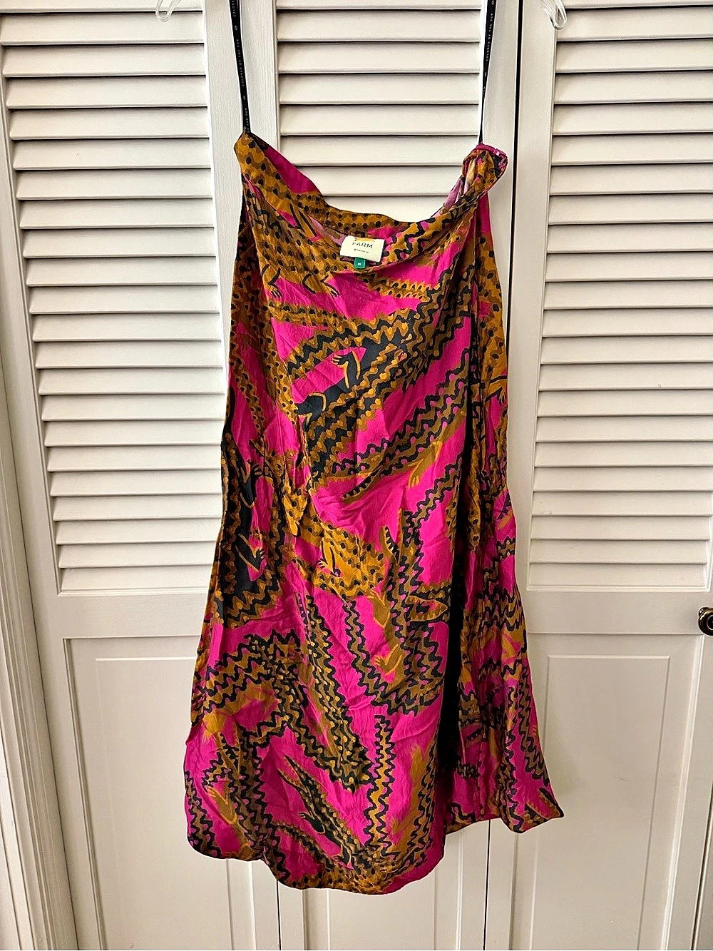 Farm Abstract Print Mini Dress Size Medium NWOT